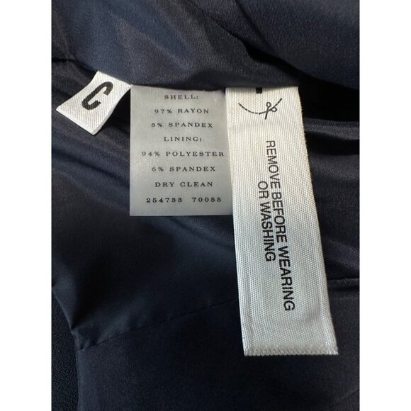 Ann Taylor Navy 1 Button Blazer Jacket Womens Size 10 - Picture 8 of 9